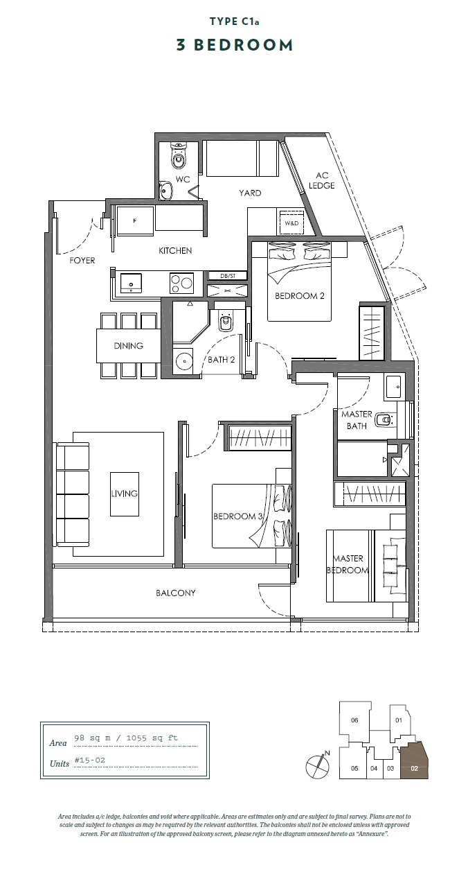 Nyon 1 Bedroom Floor Plan 4